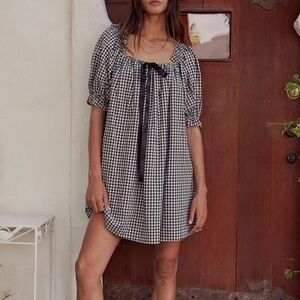 Black and White Gingham Dress